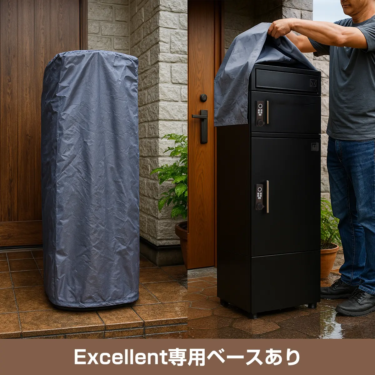 ルスネコボックスExcellent専用ベースなしの防水カバーイメージ