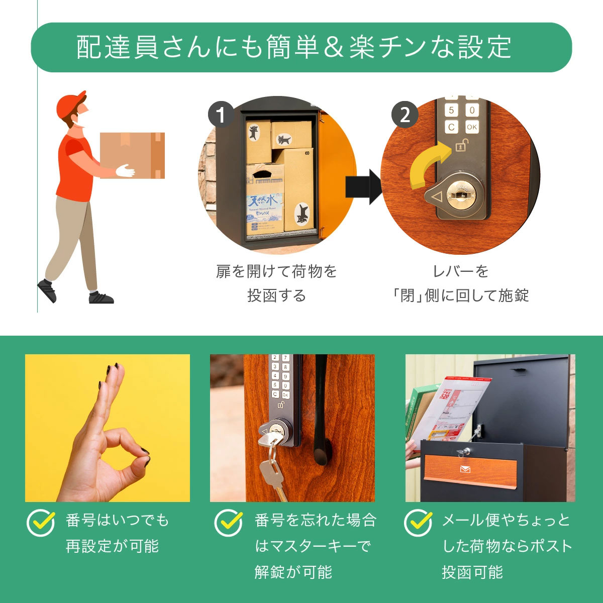 受け取り側も配達員さんもラクラク♪