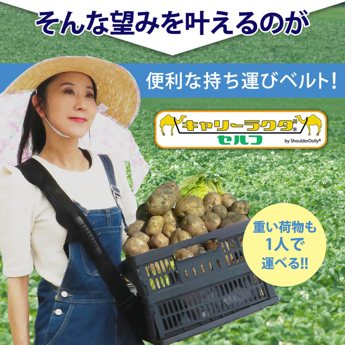 そんな望みを叶えるのが運搬ベルト キャリーラクダ セルフ