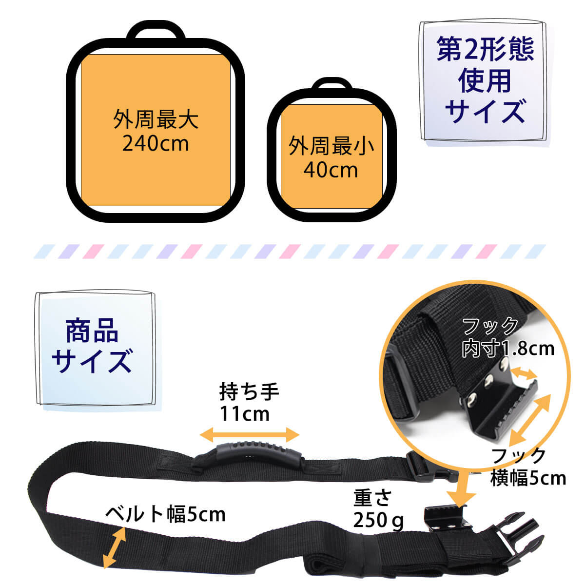 キャリーラクダ セルフサイズ寸法