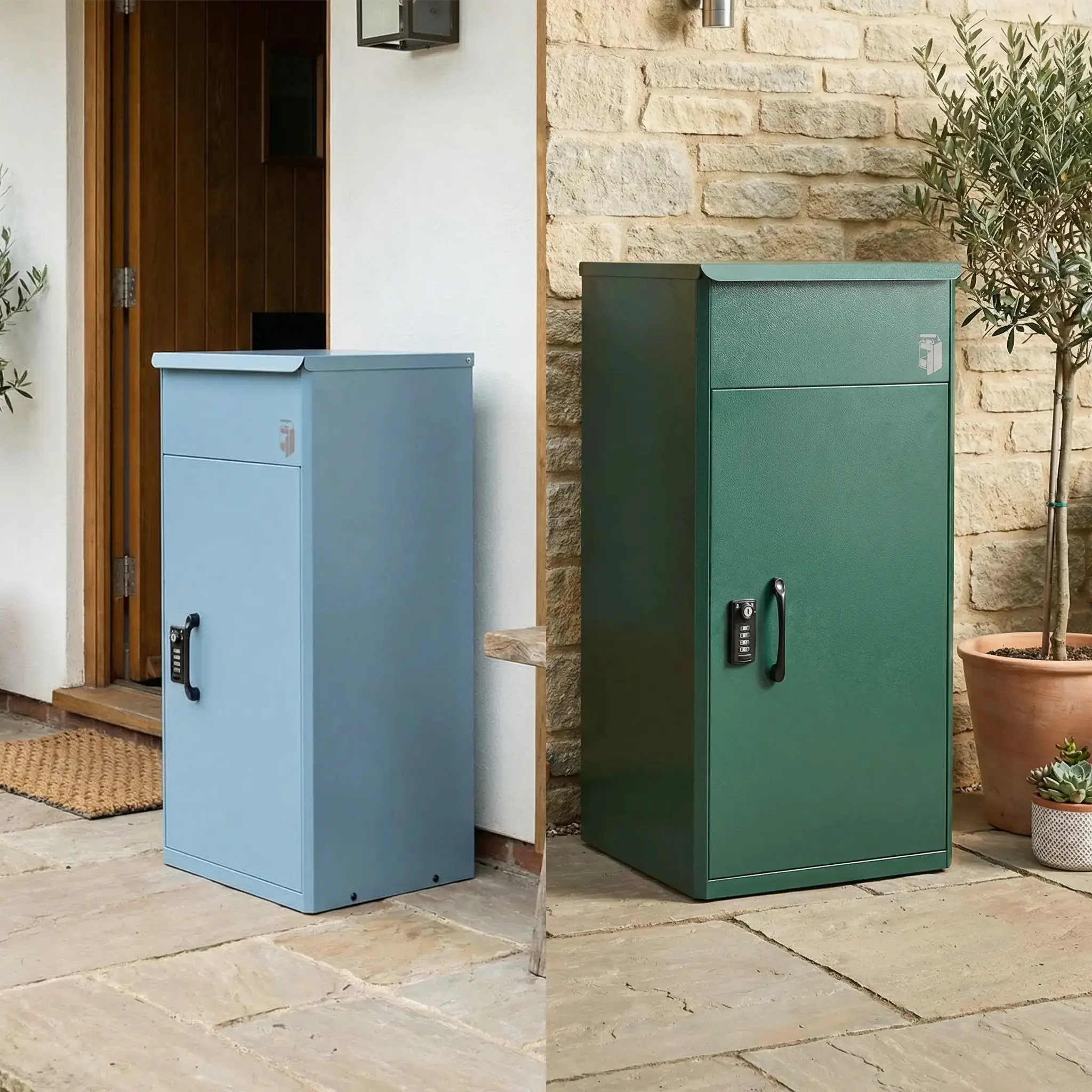 グレイッシュブルー/フォレストグリーン