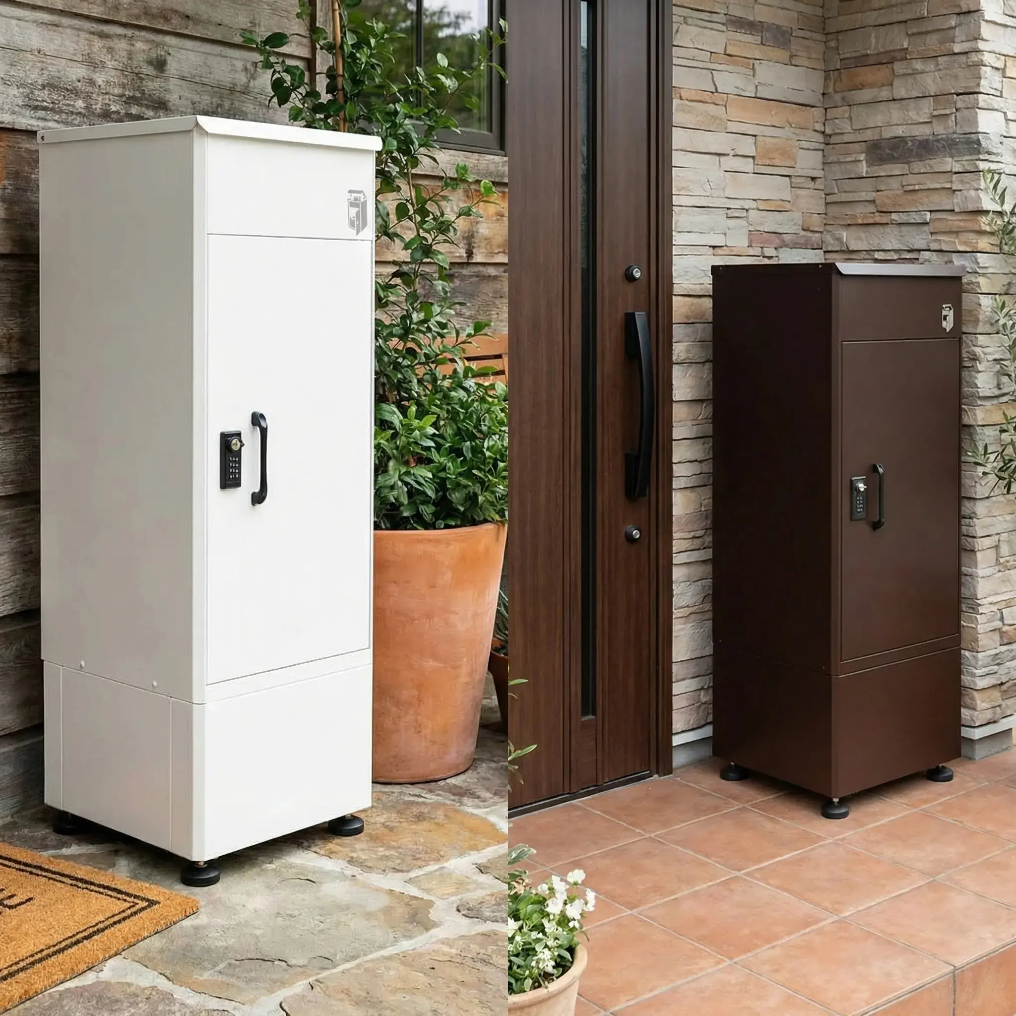 アイボリーホワイト/チョコレートブラウン