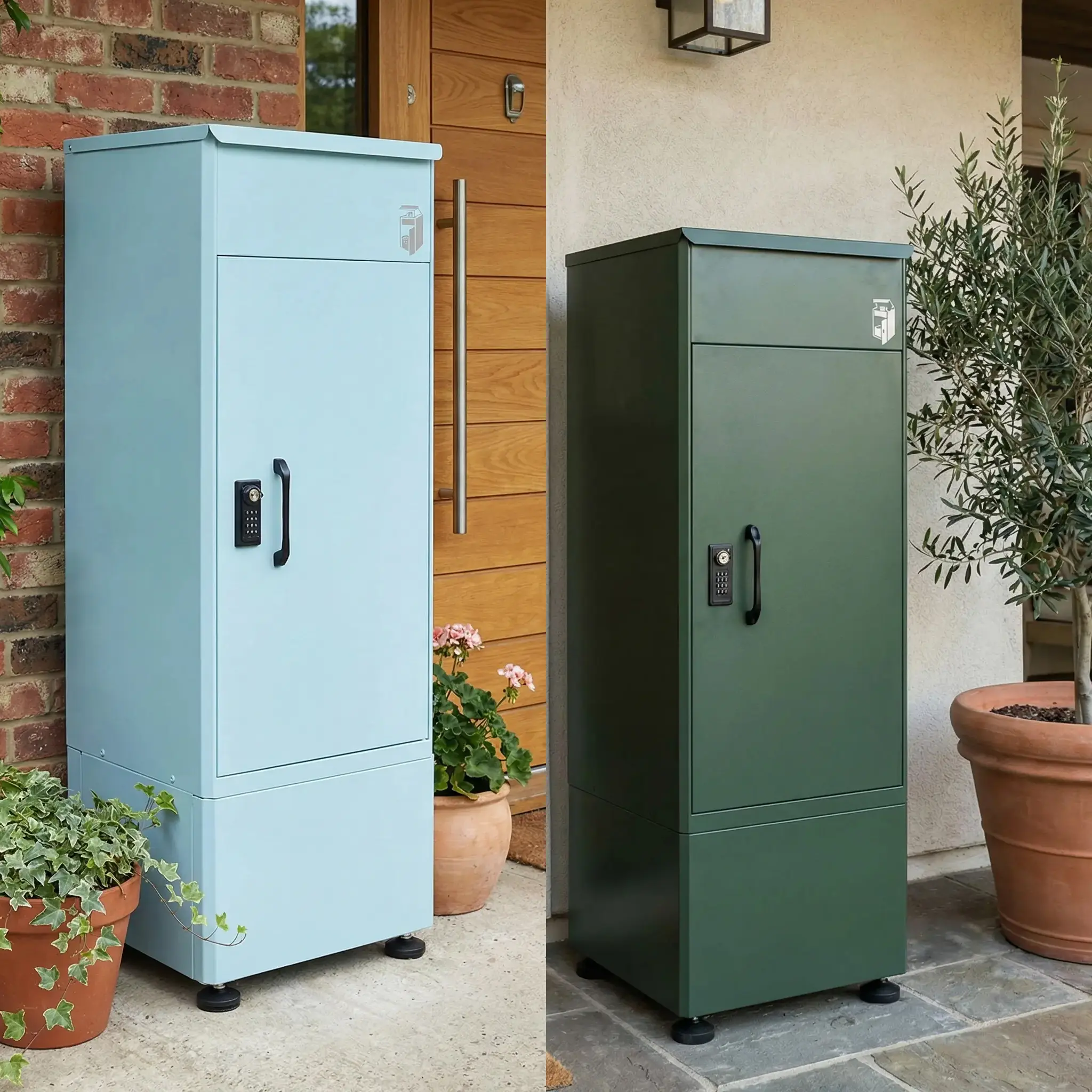 グレイッシュブルー/フォレストグリーン