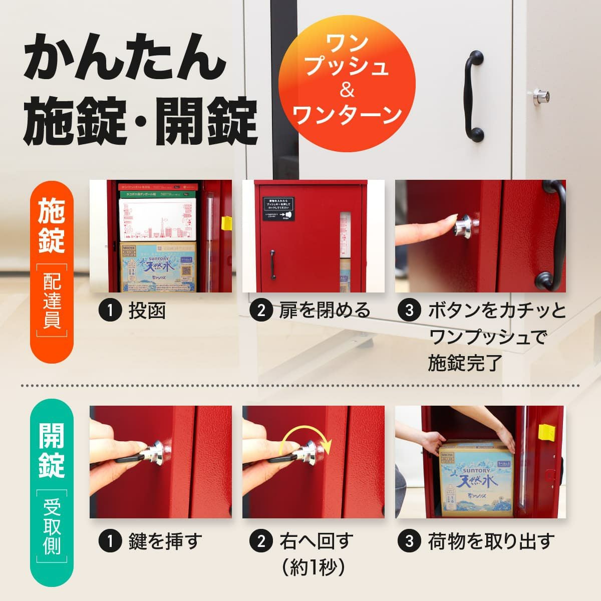 大容量宅配ボックス ルスネコボックス ONE｜120サイズ対応・2色展開の